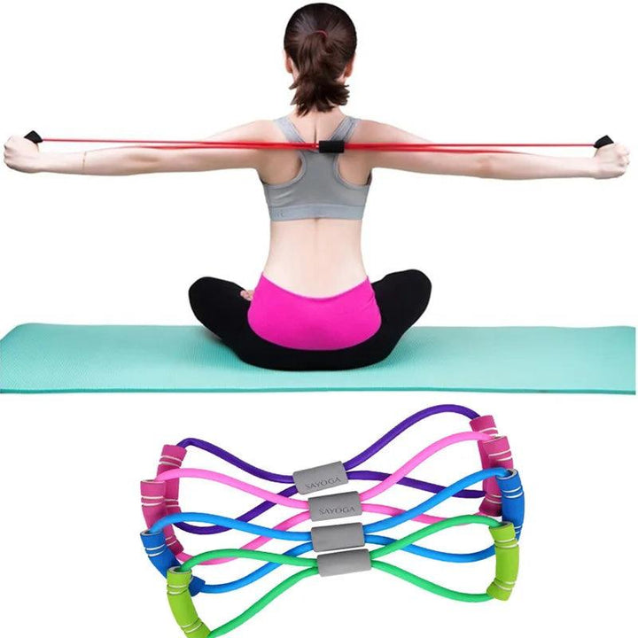 "Slimming yoga resistance band" "Rubber resistance band" "Versatile fitness tool"