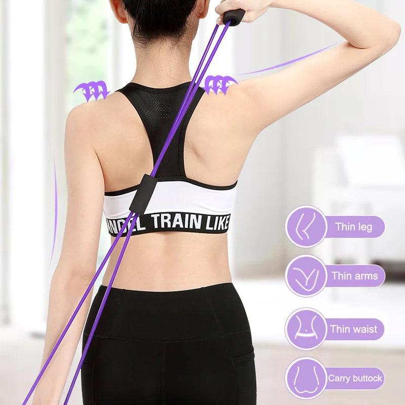 "Slimming yoga resistance band" "Rubber resistance band" "Versatile fitness tool"