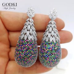 Pineapple Earrings Luxury Bridal Earrings Dubai Style Jewelry