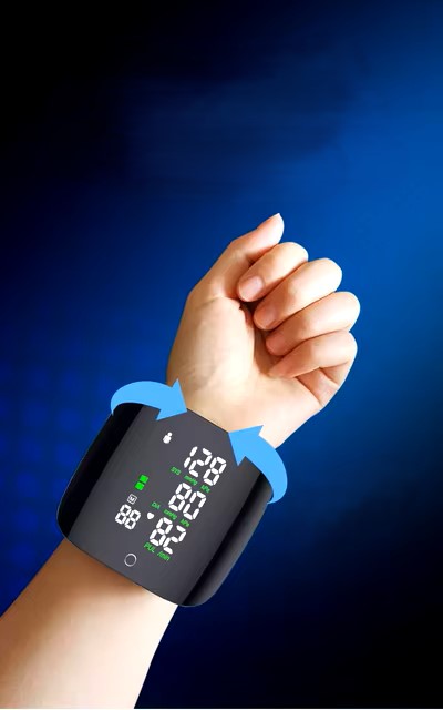 Smart Wrist Sphygmomanometer, Touchable Heart Rate Monitor, Can Store Data Support Voice Broadcast