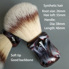 "Synthetic hair shaving brush" "Resin handle shave brush" "Handmade shave brush"