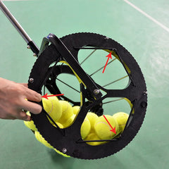 Tennis Trainer Ball Picker High-Capacity Ball Retriever Portable Storage Holder for Tennis Balls
