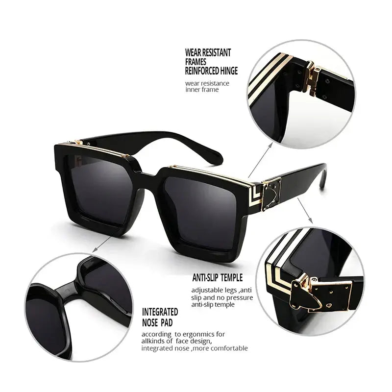 Sunglasses Men & Women, Fashion Thick Frame Glasses