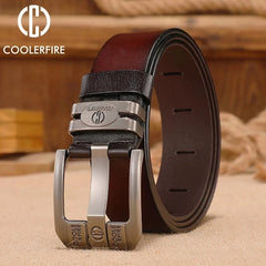 Genuine Leather Belts Cowboy Style Belts for Men High Quality Buckle Belts