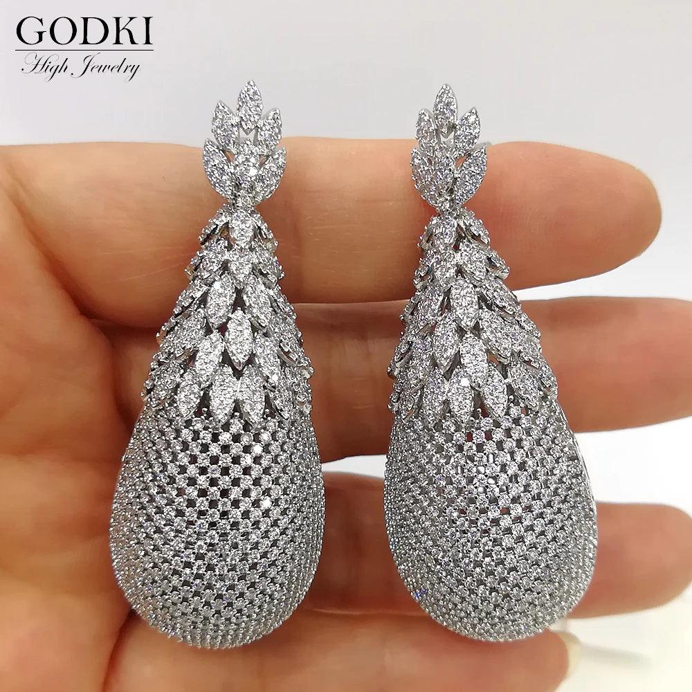 Pineapple Earrings Luxury Bridal Earrings Dubai Style Jewelry