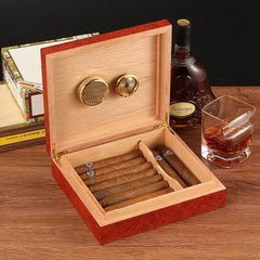 Cedar Wood Cigar Humidor Portable Cigar Humidor Box Cigar Storage with Hygrometer