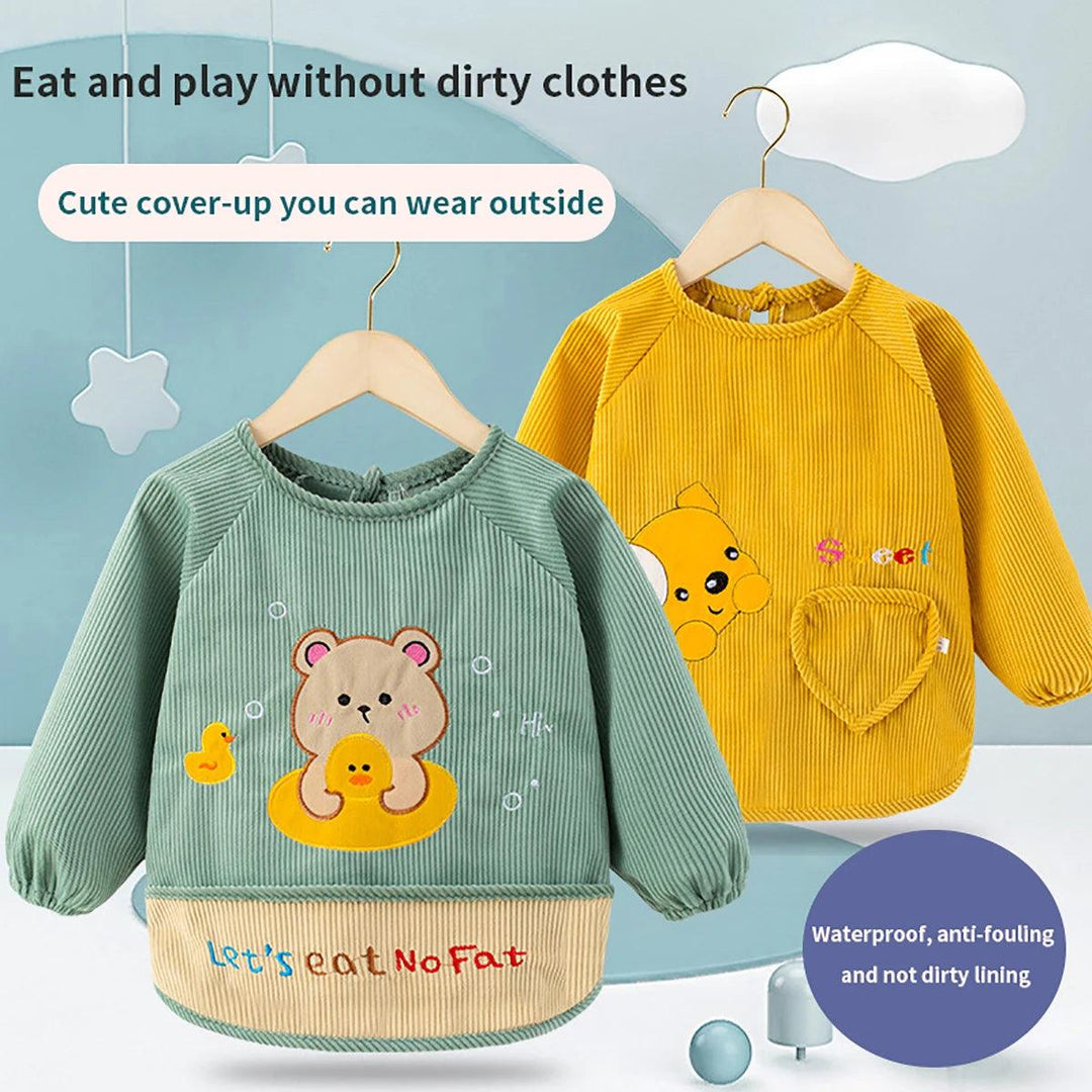 Kids' Waterproof Eating Apron Toddler Bibs for Eating Children's Messy Eating Cover