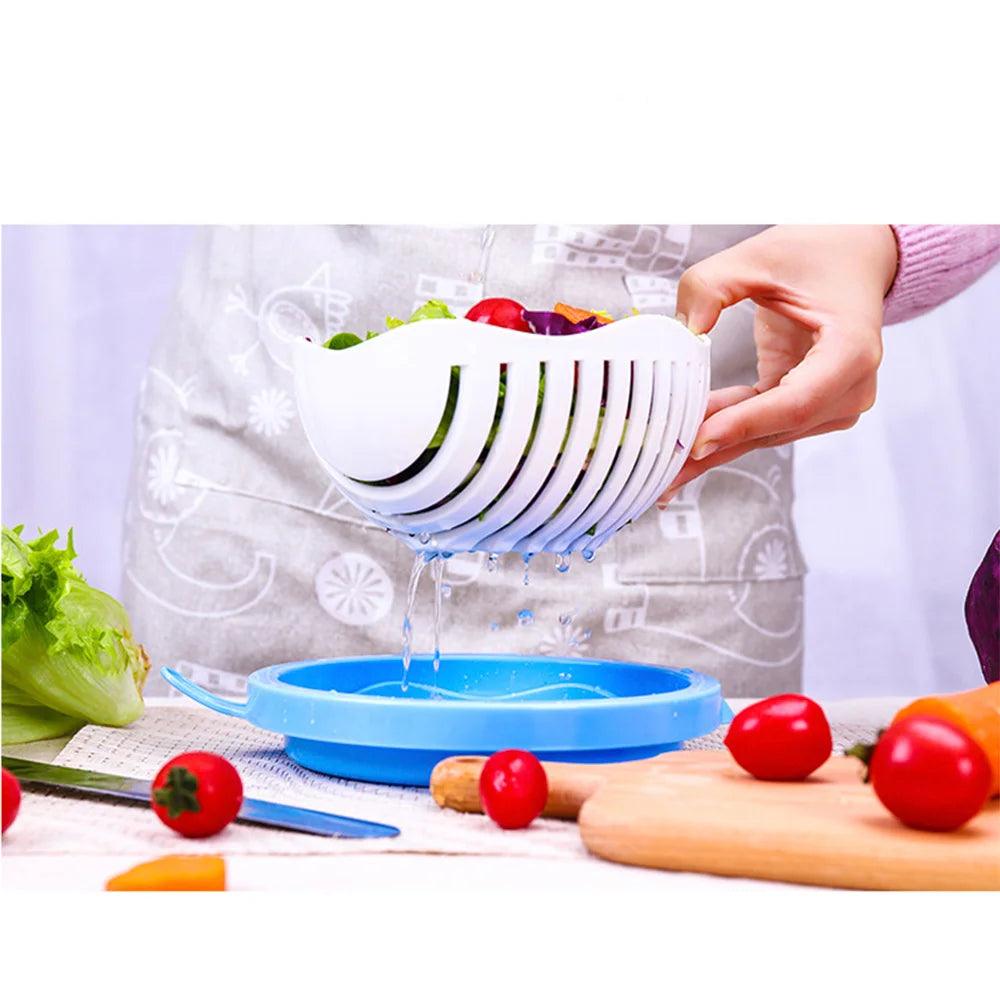 Salad Cutter Bowl, Vegetable Chopping Bowl, Multi-Functional Kitchen Tool