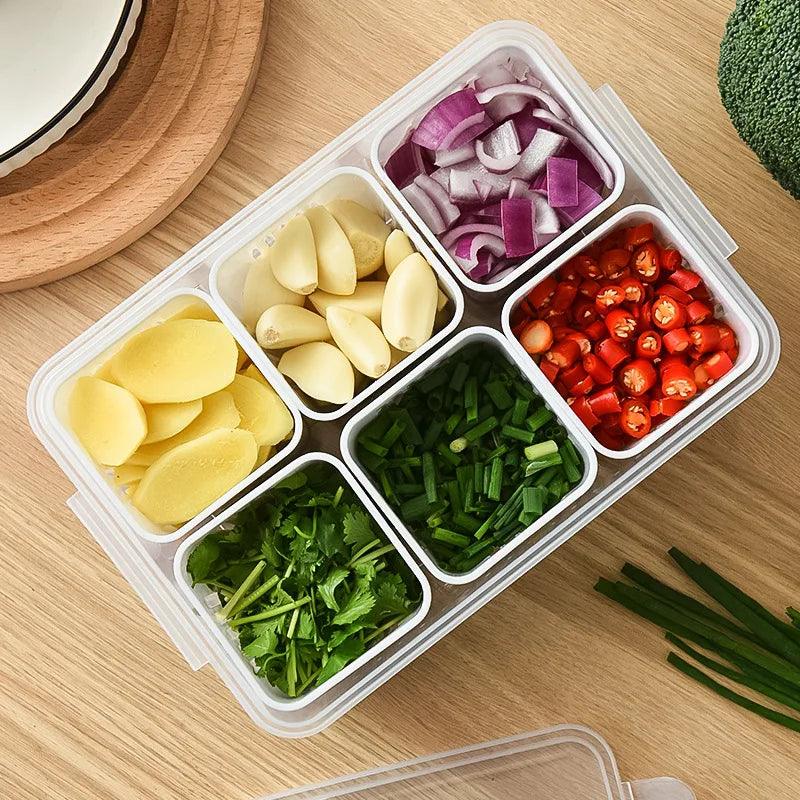 Refrigerator Storage Box, Food Vegetable Fruit Storage Box,  Fridge Organizer, Drain Basket