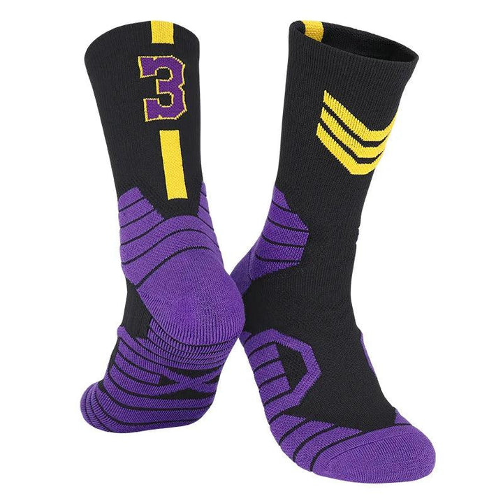 basketball Socks, Knee High Sports Socks, Thickened Towel Bottom Socks