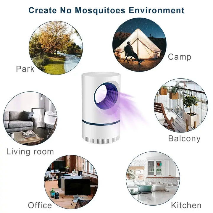 Electric Fly Bug, Mosquito Insect Killer, LED Light Trap Control Lamp, Small Pest with USB Power Supply and Adapter