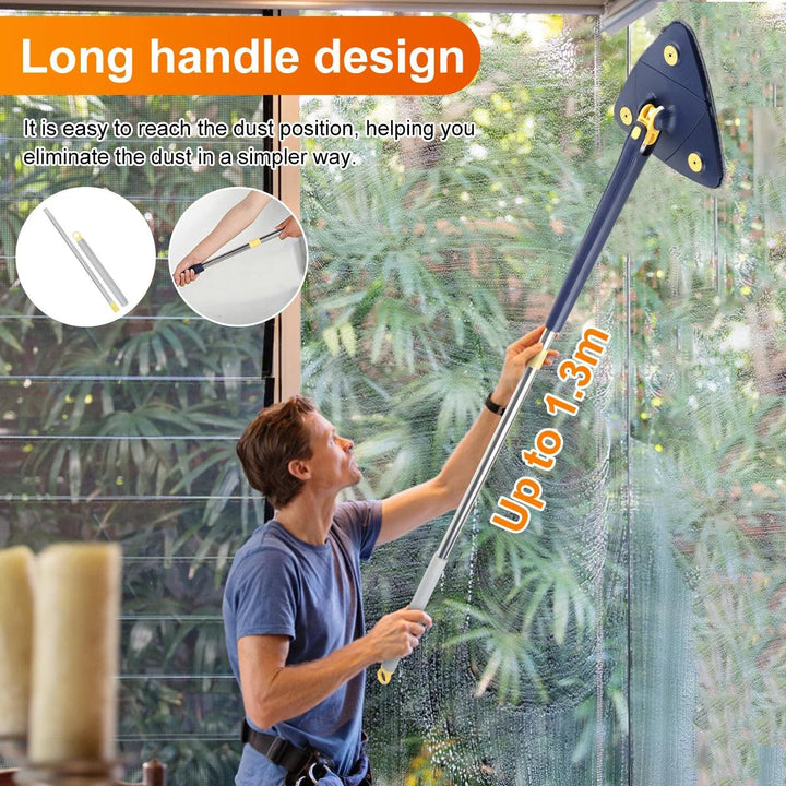 360° Rotatable Mop Triangular Cleaning Mop Automatic Water Squeezing Mop