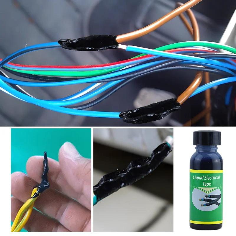 "Waterproof liquid electrical tape" "Wire cable insulation repair" "Electrical insulation coating"