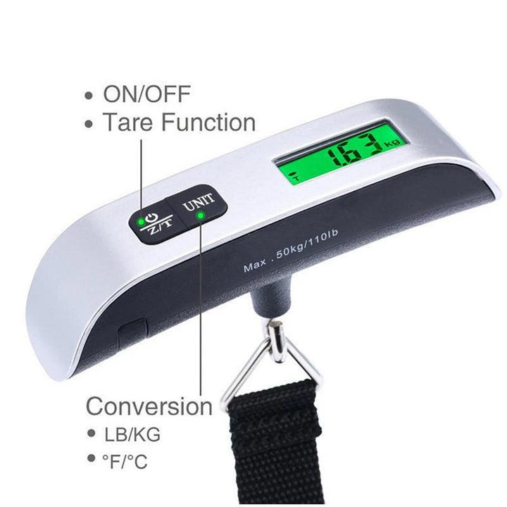 Digital Luggage Scale, Portable Suitcase, Weighing Device, Compact Travel Scale