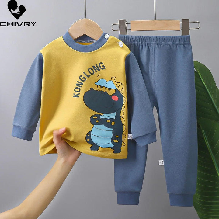 Kids Pajamas Cartoon Dinosaur Toddler Clothing Sets