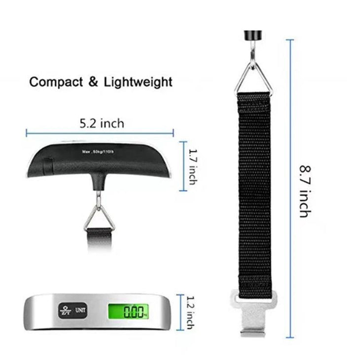 Digital Luggage Scale, Portable Suitcase, Weighing Device, Compact Travel Scale