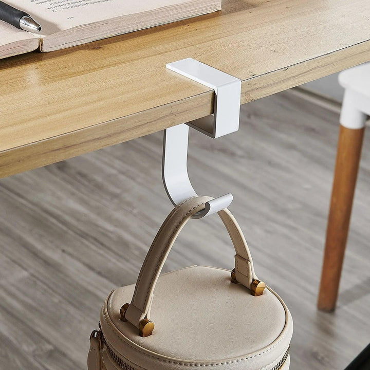 "Portable hanging bag hook" "Desk side table hook" "Removable handbag holder"