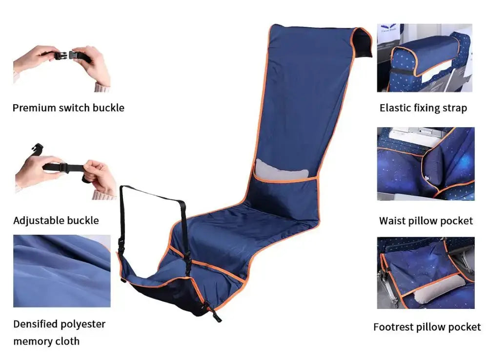 Adjustable Footrest  Inflatable Pillow for Travel Airplane Footrest