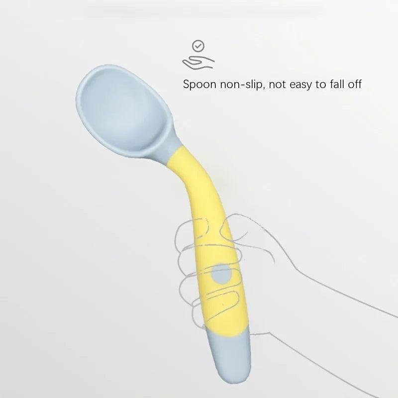 Baby Feeding Spoon Training Utensils BPA-Free Silicone