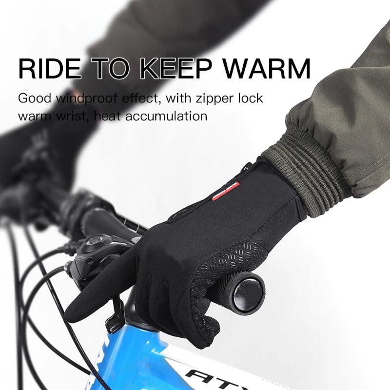 Waterproof Winter Cycling Gloves Insulated Gloves for Biking Full Finger Gloves for Outdoor Activities