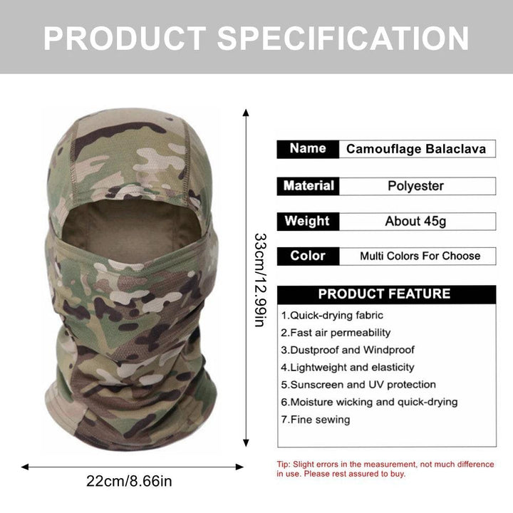 Full Face Mask Ski Bike Cycling, Hunting Head Cover Scarf Multicap Airsoft Cap Men