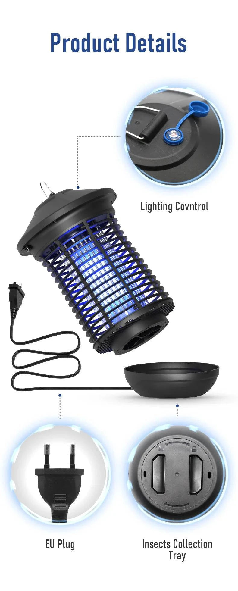 Mosquito Killer, Trap for  Flies, Insect Killer, Bug Zapper - Calibra OneZero