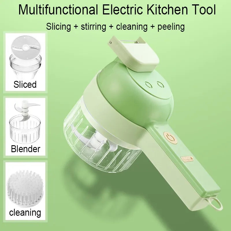Electric Vegetable Slicer Multifunctional Kitchen Cutter Stainless Steel Chopping Machine