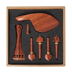 Violin Set Chinrest Tailpiece Rosewood Inlaid Boxwood Fiddle Accessories Replacement