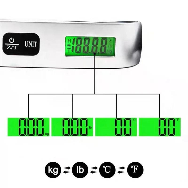 Digital Luggage Scale, Portable Suitcase, Weighing Device, Compact Travel Scale