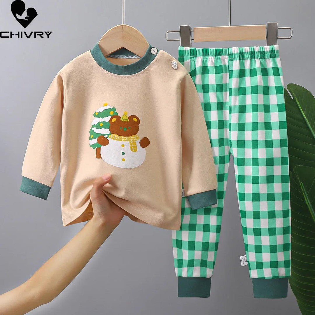 Kids Pajamas Cartoon Dinosaur Toddler Clothing Sets