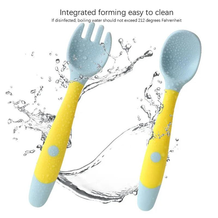 Baby Feeding Spoon Training Utensils BPA-Free Silicone