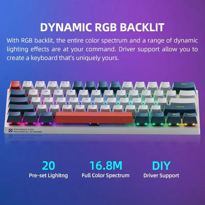 Mechanical Keyboard, RGB Backlit Keyboard, Compact Gaming Keyboard