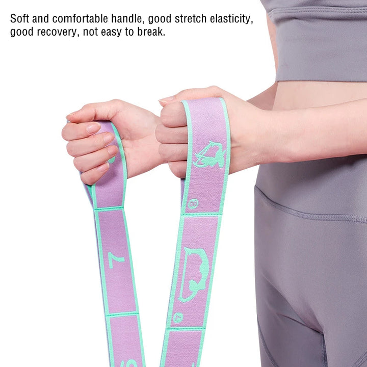 Yoga Stretching Belt Stretching Band for Pilates Digital Stretch Elastic Band