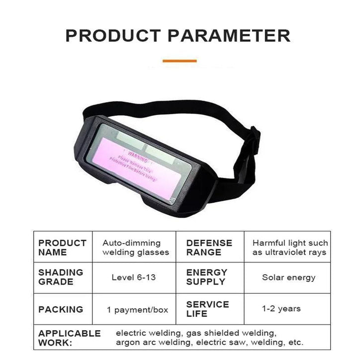 Automatic dimming welding glasses