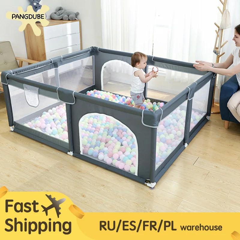 colorful baby playpen