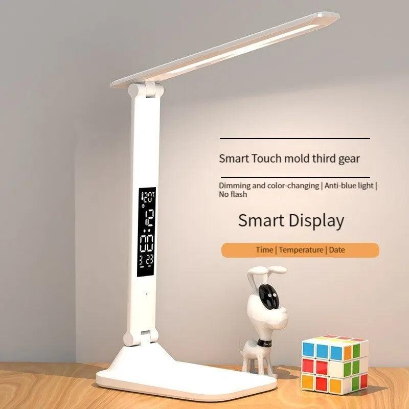 LED Desk Lamp USB Rechargeable Dimmable Reading Light