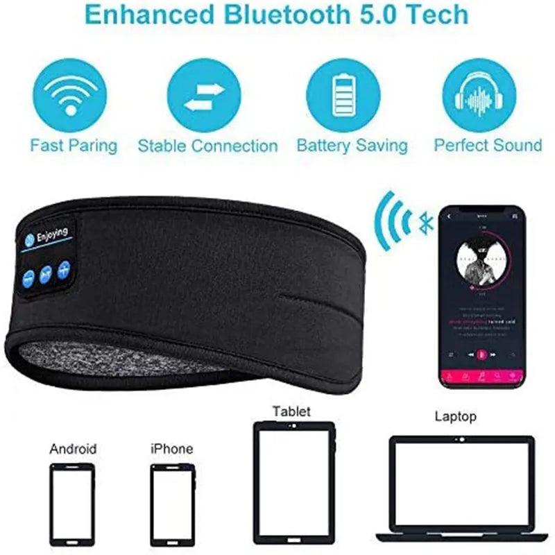 Wireless Bluetooth Headset, Sport Sleep Headband, Bluetooth Earphones Wireless Headphones