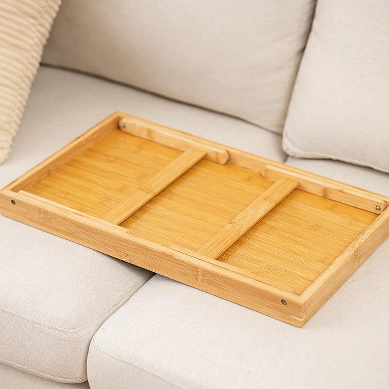 Bed Tray Table Folding Legs Tray Bamboo Serving Tray