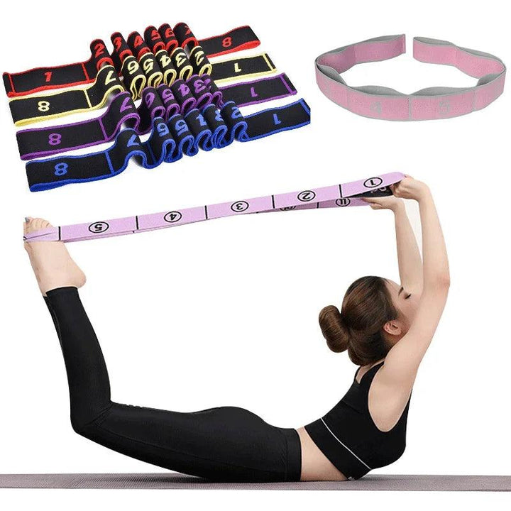 Yoga Pull Strap Belt, Polyester-Latex Elastic Band, Stretching and Resistance Training