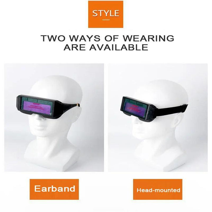 Automatic dimming welding glasses