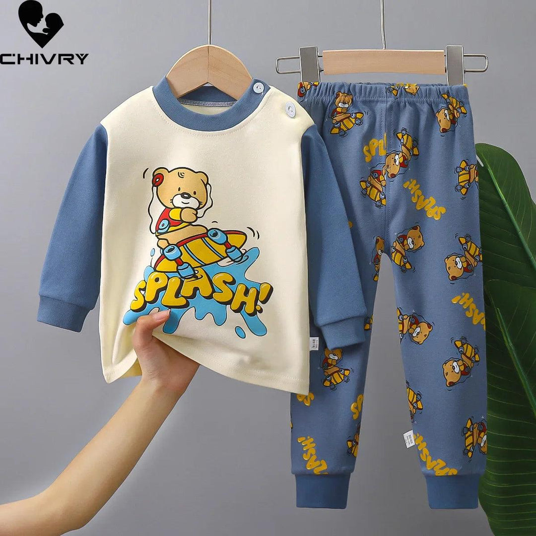 Kids Pajamas Cartoon Dinosaur Toddler Clothing Sets