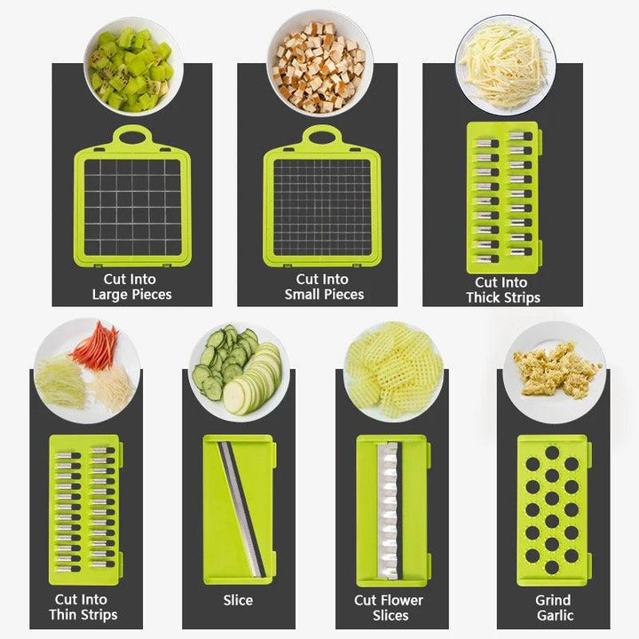 14/16 - in-1 Vegetable Slicer Cutter with Basket