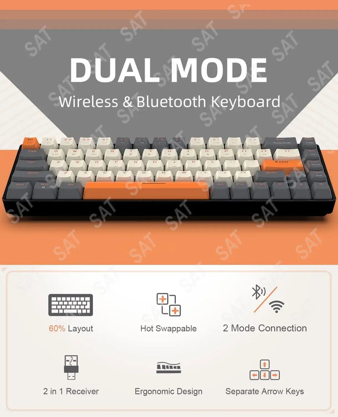 Wireless Mechanical Keyboard Bluetooth