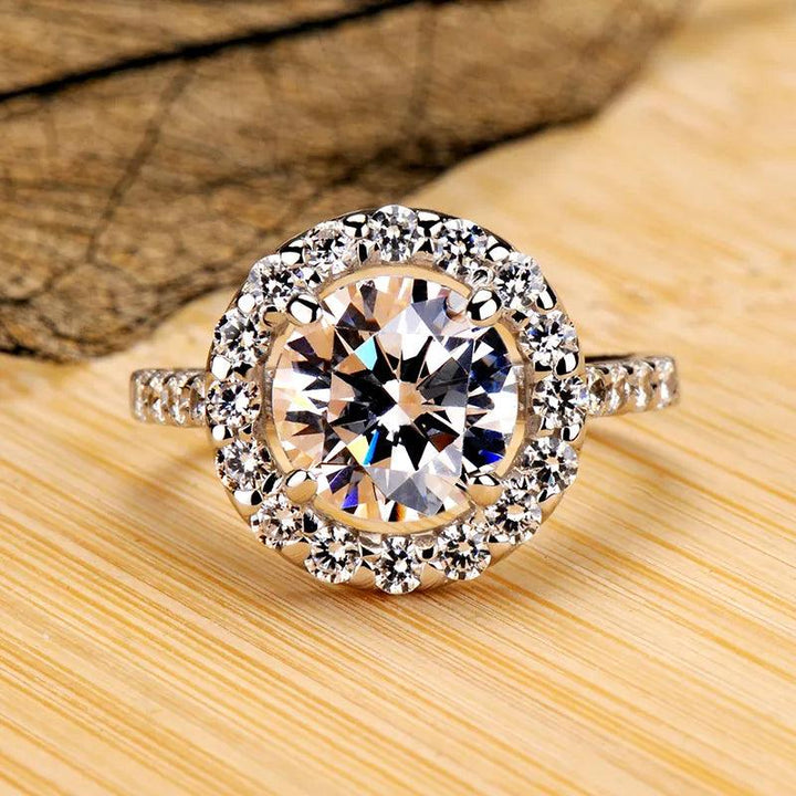 White Tibetan Silver Rings Zircon Crystal Rings Stylish Elegant Jewelry