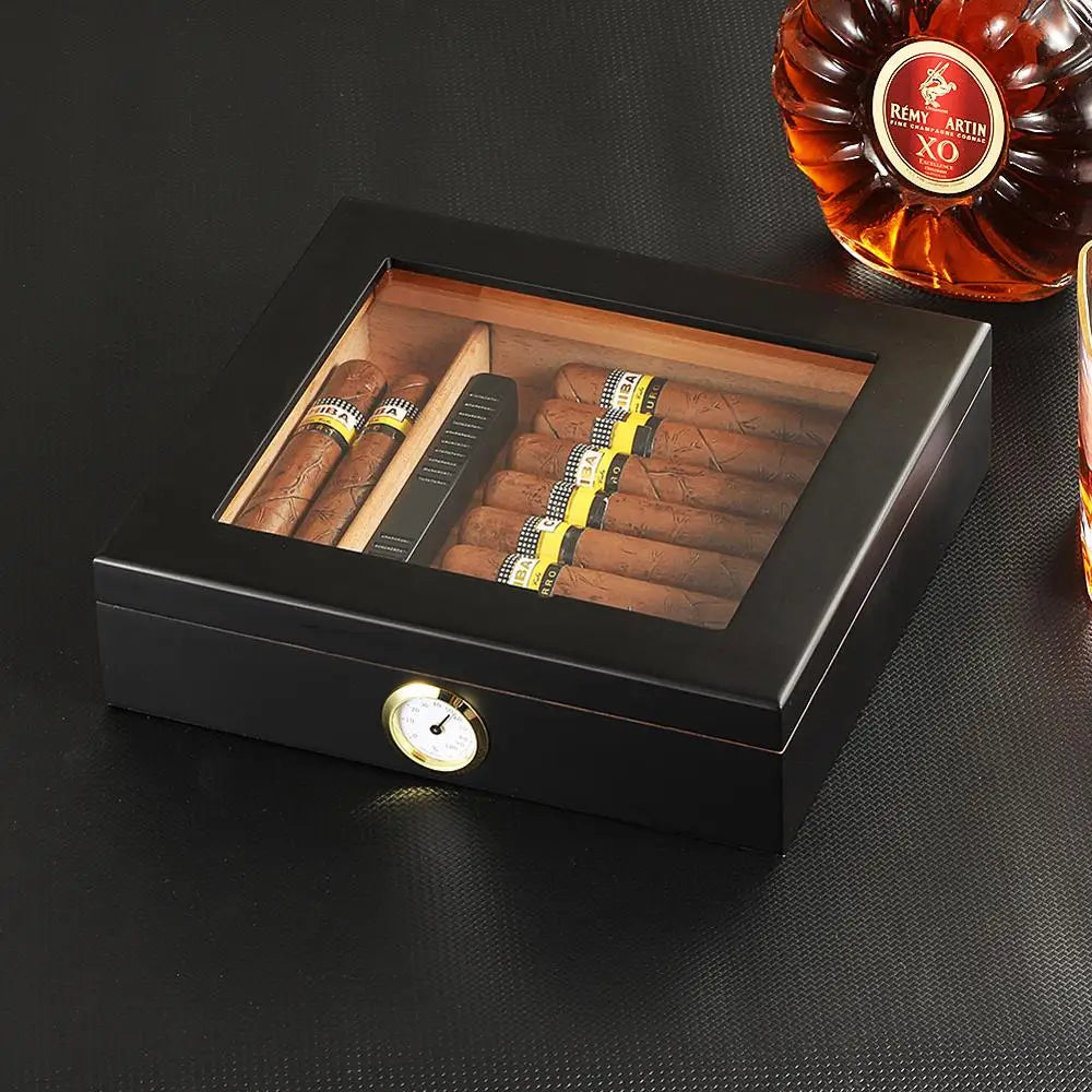 Cedar Wood Cigar Humidor Portable Cigar Humidor Box Cigar Storage with Hygrometer