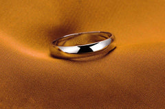 White Gold Color Rings Tibetan Silver Rings Stainless Steel Bands