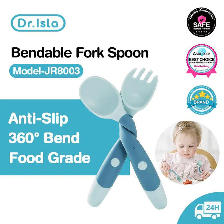 Baby Feeding Spoon Training Utensils BPA-Free Silicone