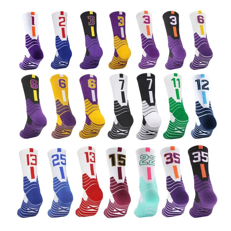 basketball Socks, Knee High Sports Socks, Thickened Towel Bottom Socks