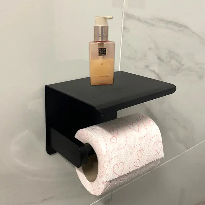 Aluminum Alloy Toilet Paper Holder, Bathroom Wall Mount ,WC Paper Phone Holder