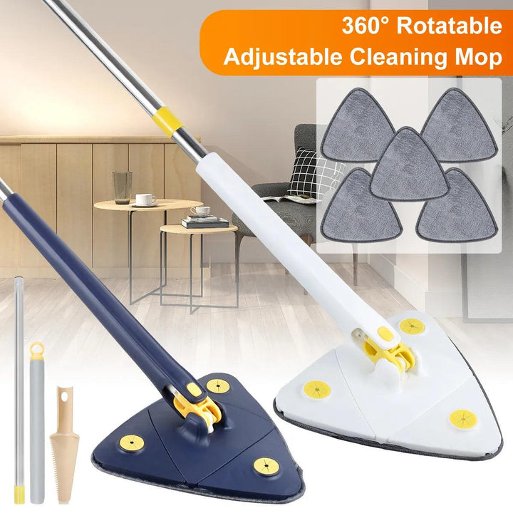 360° Rotatable Mop Triangular Cleaning Mop Automatic Water Squeezing Mop